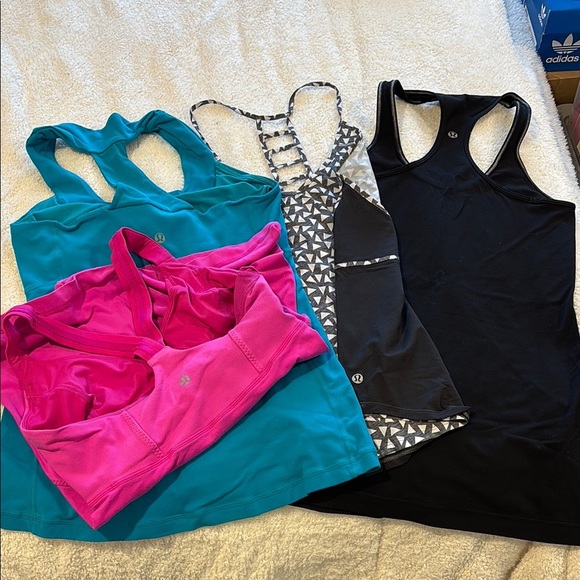 lululemon athletica Tops - Lululemon Athletica Blue Sleeveless Tank Top Assortment (4 size small, 2, 4)